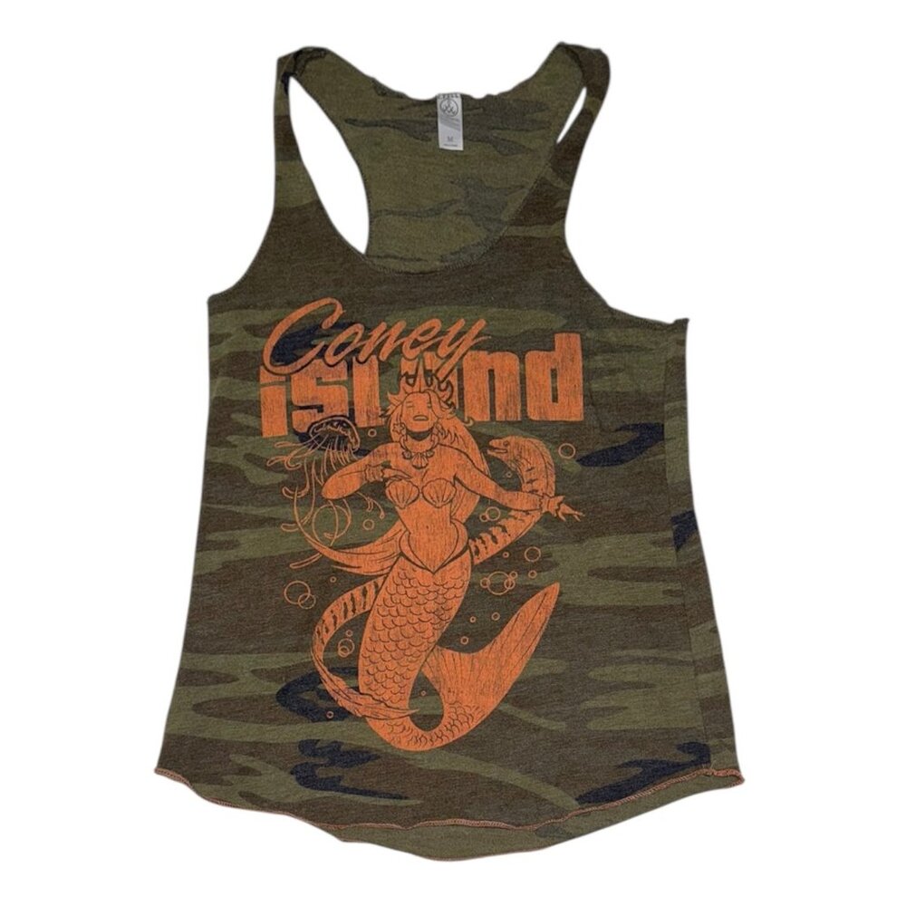 Coney Island Camo Graphic Racerback Tank